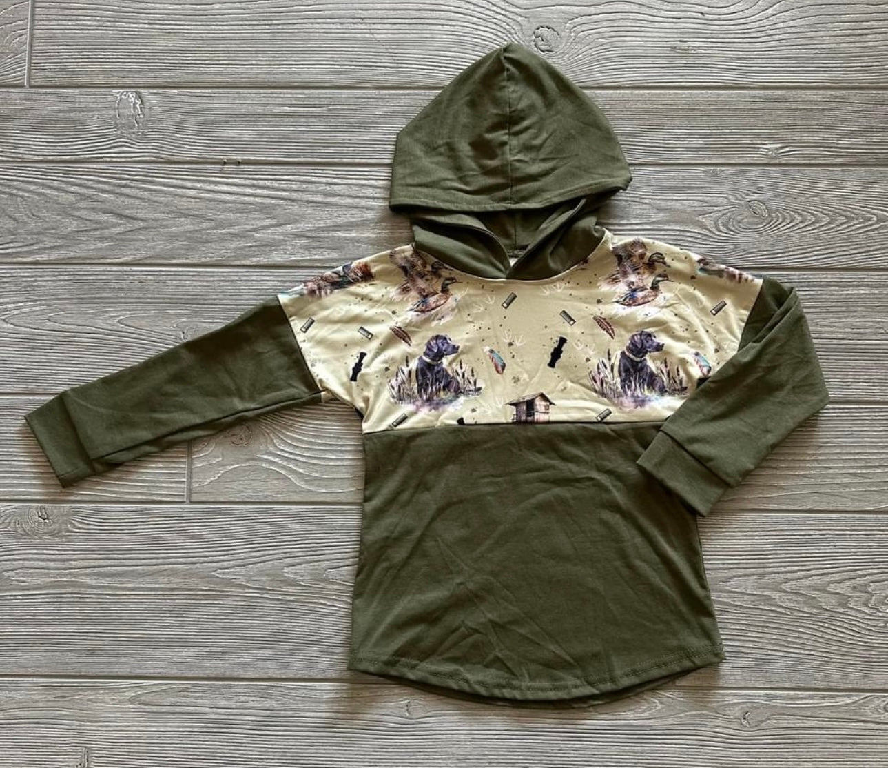 Olive Duck/Lab Hoodie