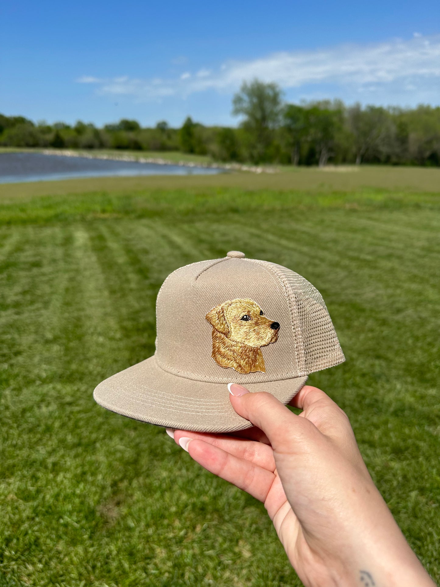 Yellow Lab Tan Hat