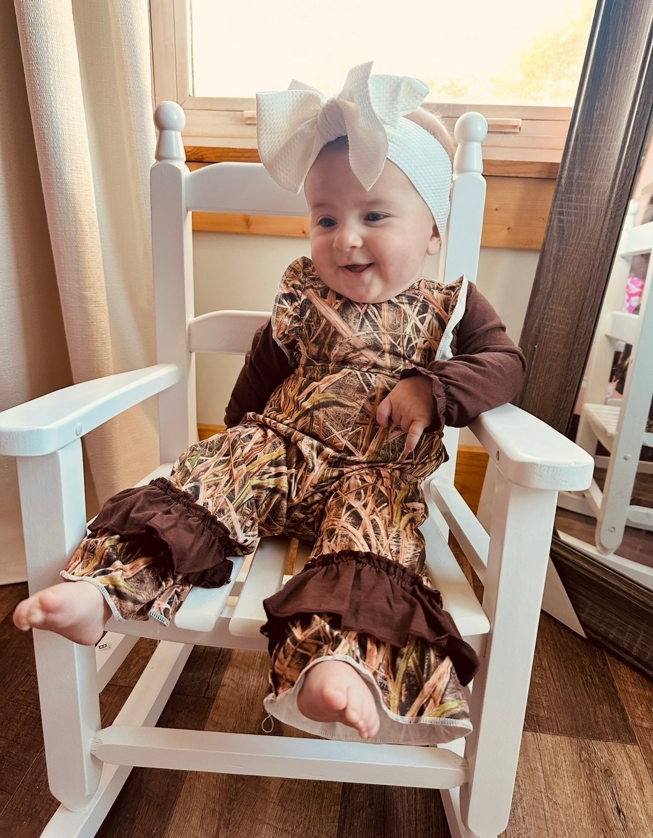 Girls Camo Overalls Set