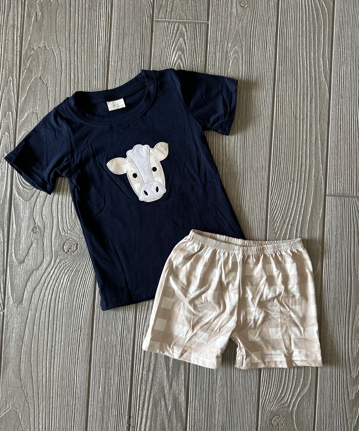Plaid Cow Set