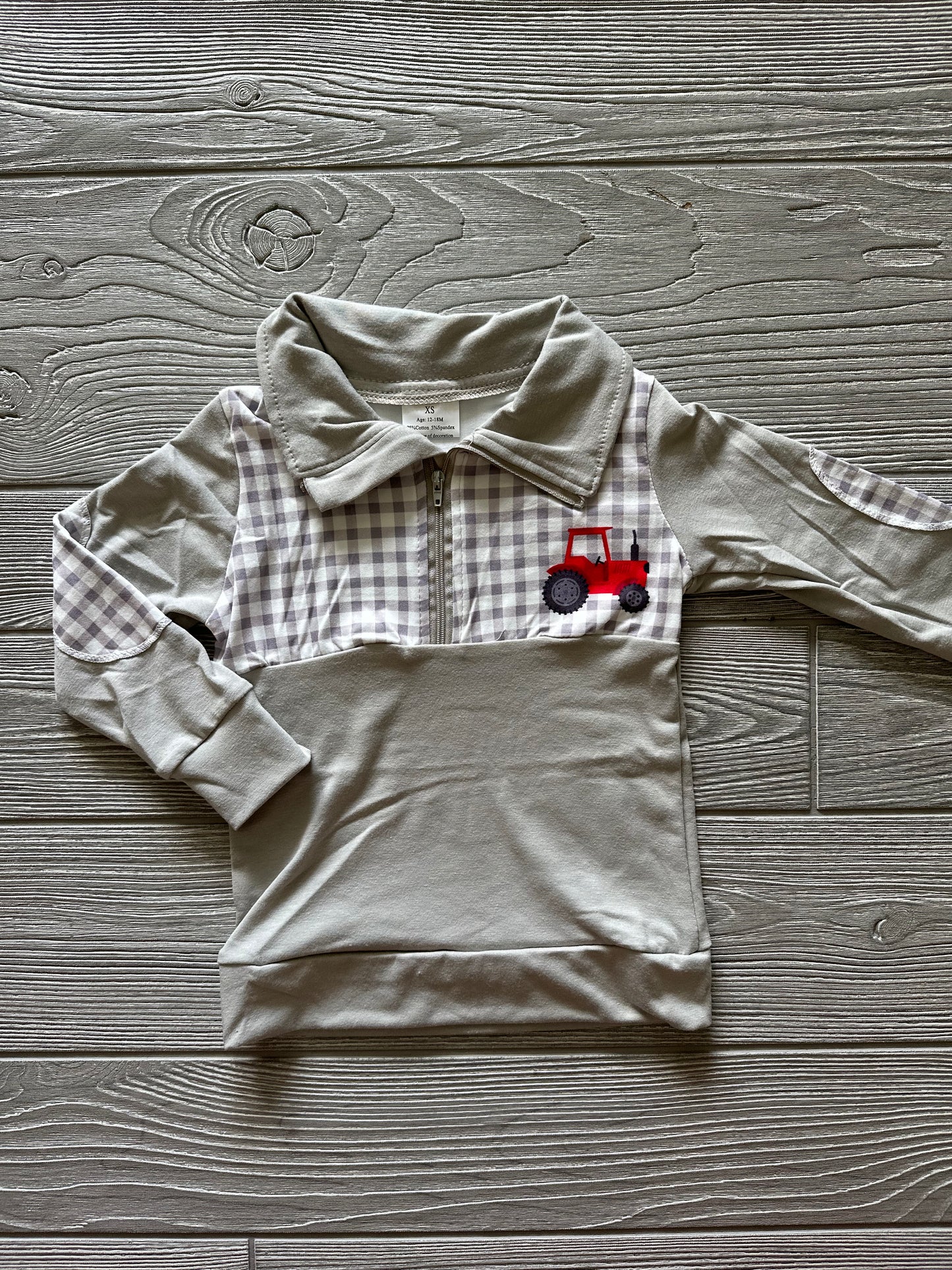 Red Tractor Grey Pullover