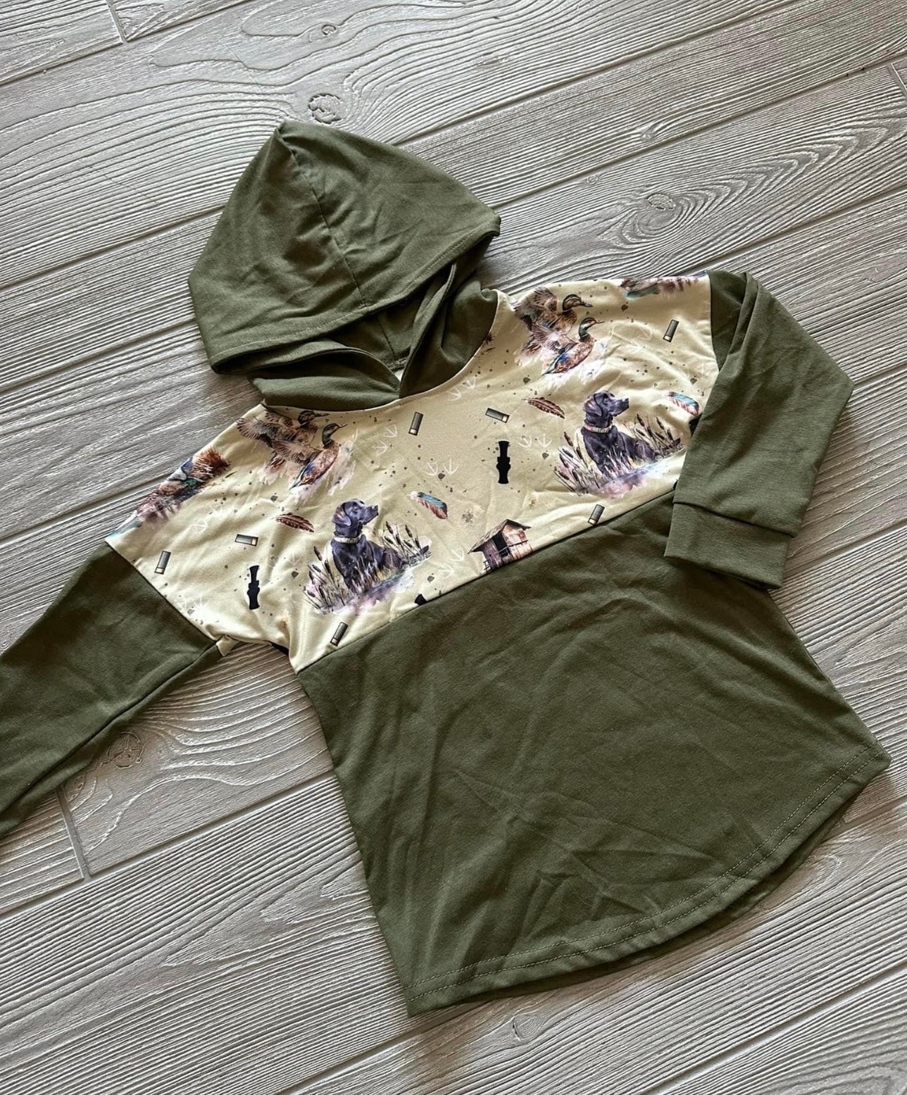 Olive Duck/Lab Hoodie