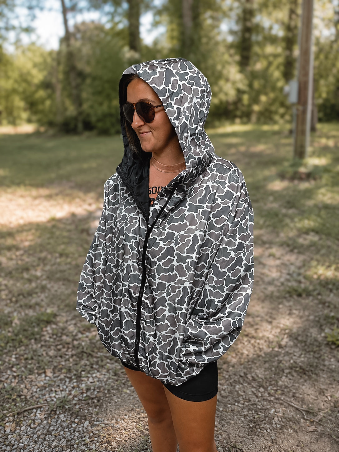 Grey Camo Windbreaker