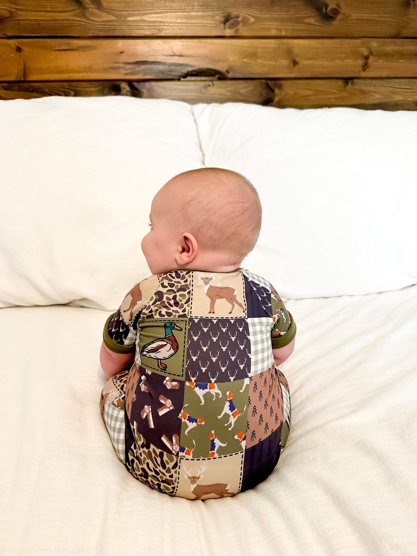 Hunting Patchwork Romper