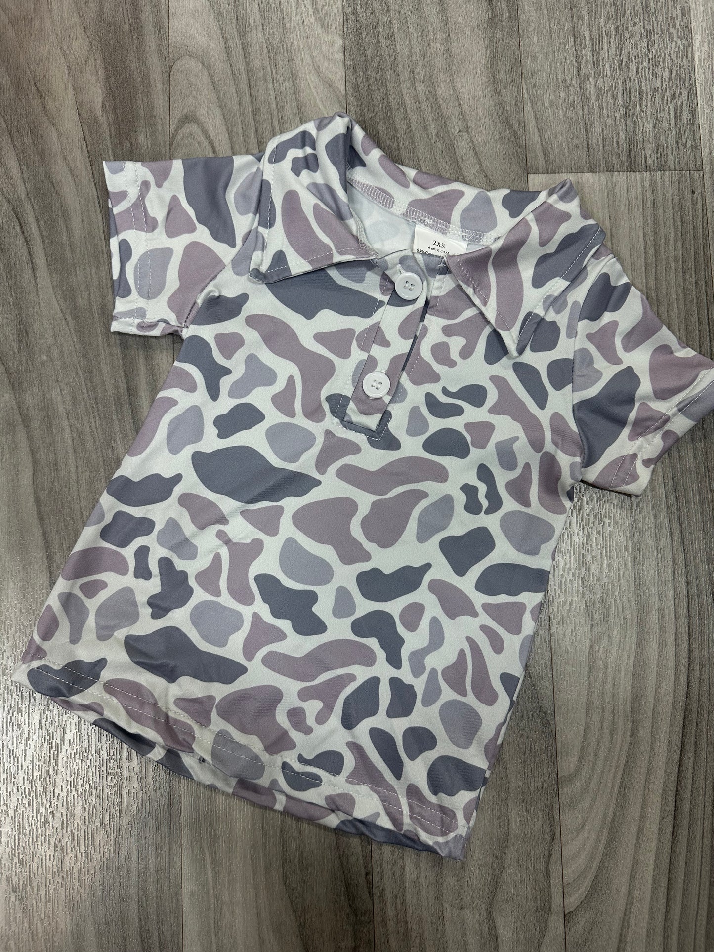 Grey Camo Polo