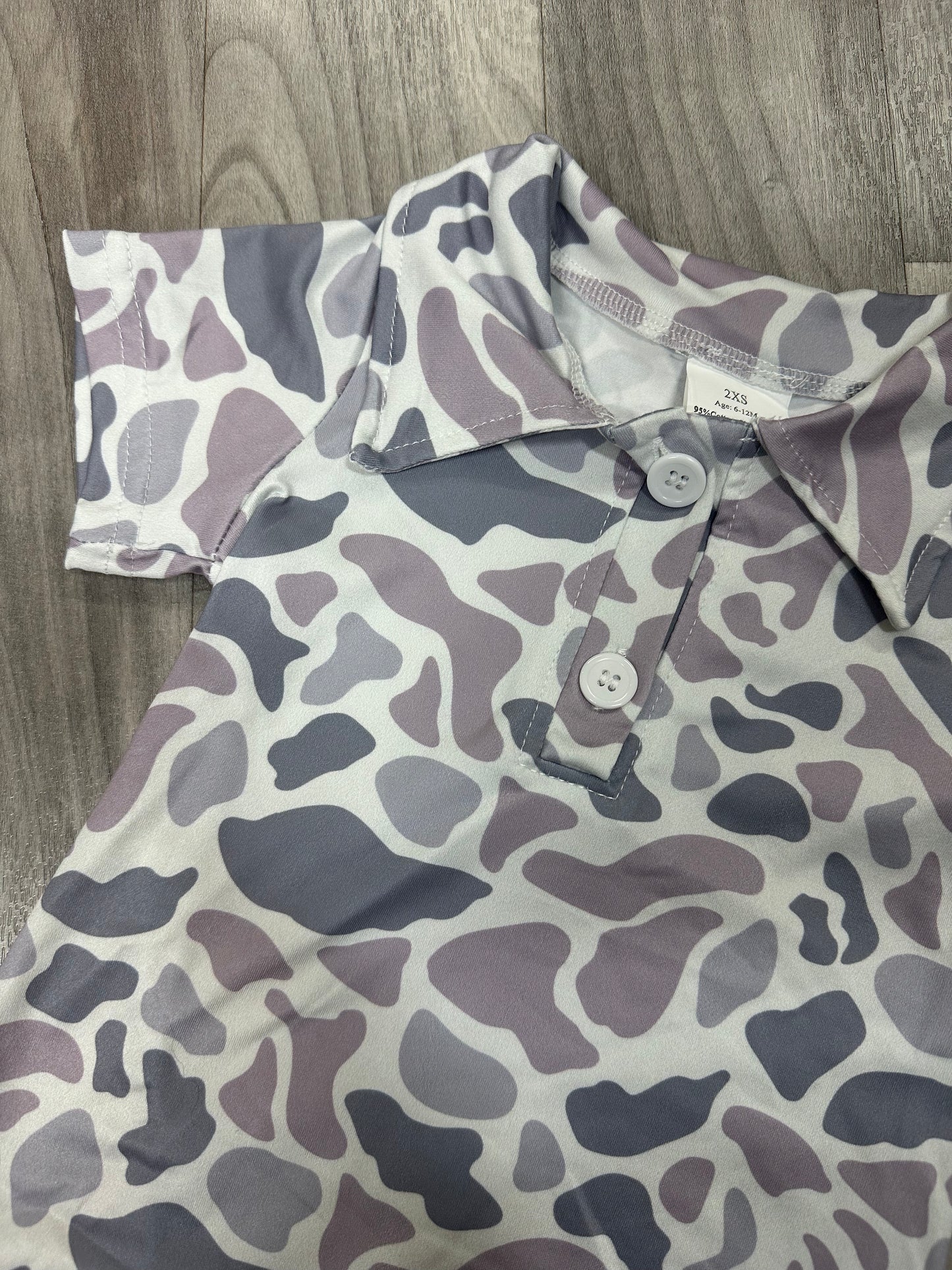 Grey Camo Polo