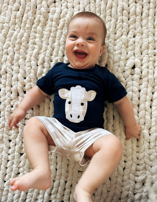Plaid Cow Set