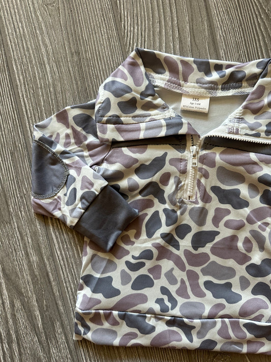 Grey Camo Pullover