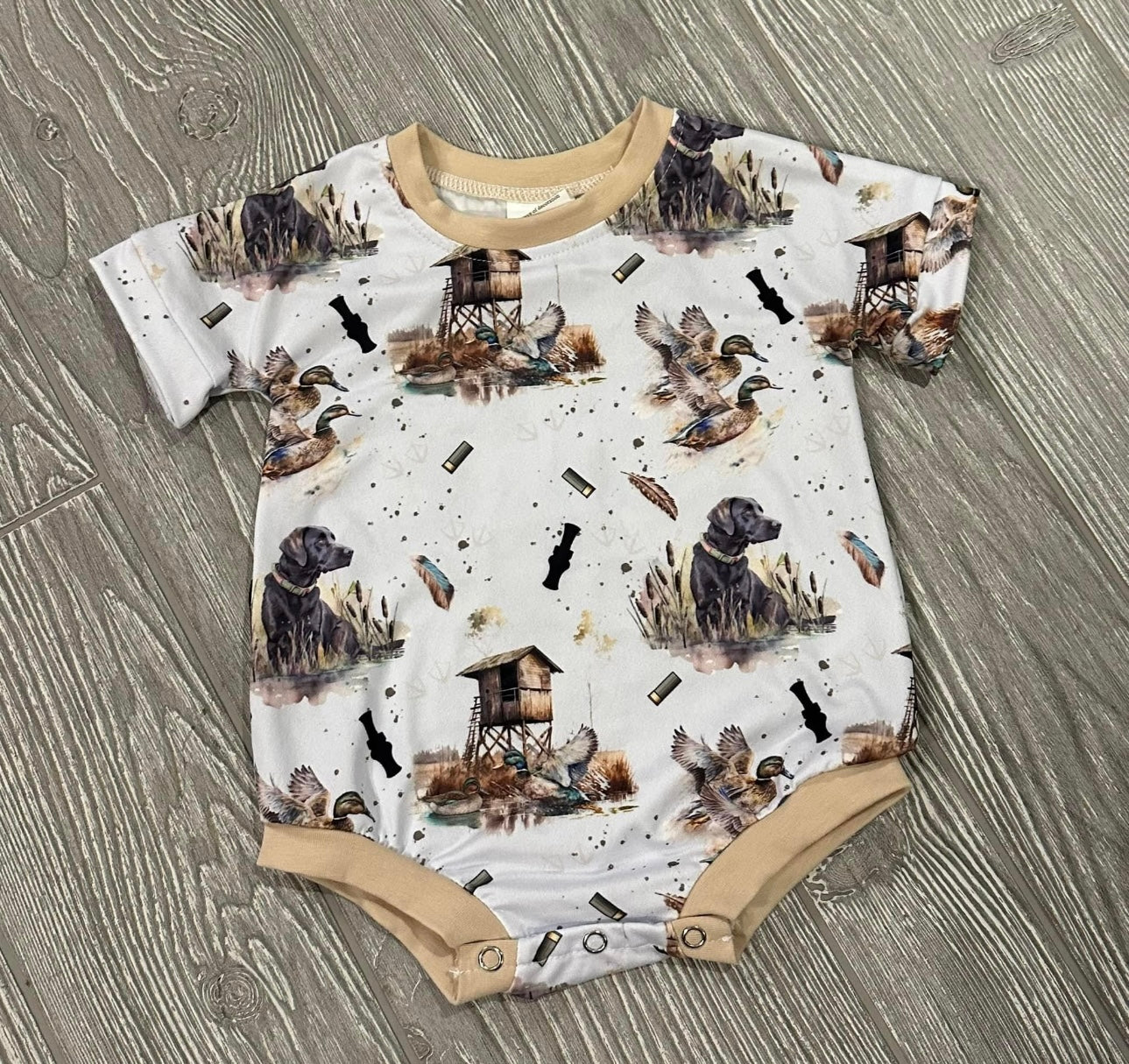 Duck/Black Lab Onesie