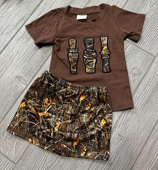 Embroidered Duck Call Set