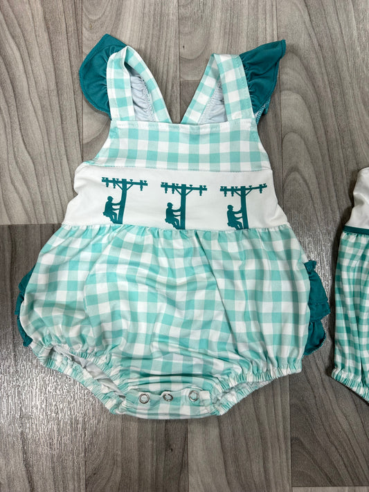 Girls Lineman Romper