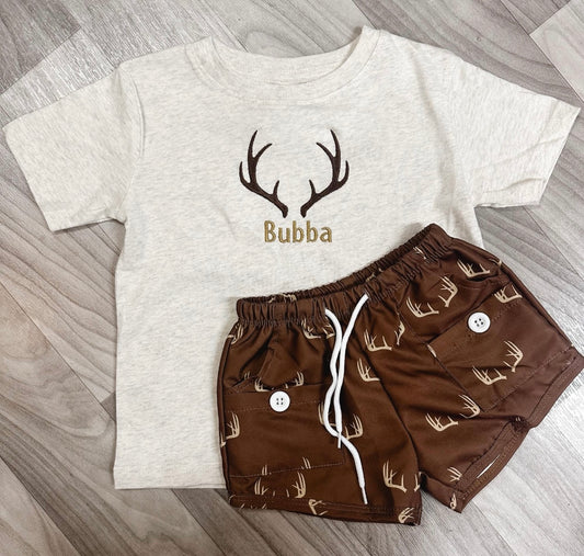 Embroidered Deer/Duck