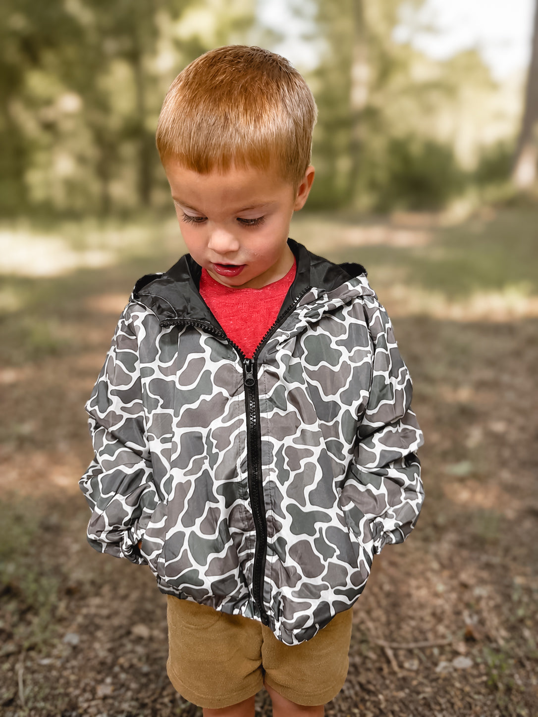 Grey Camo Windbreaker